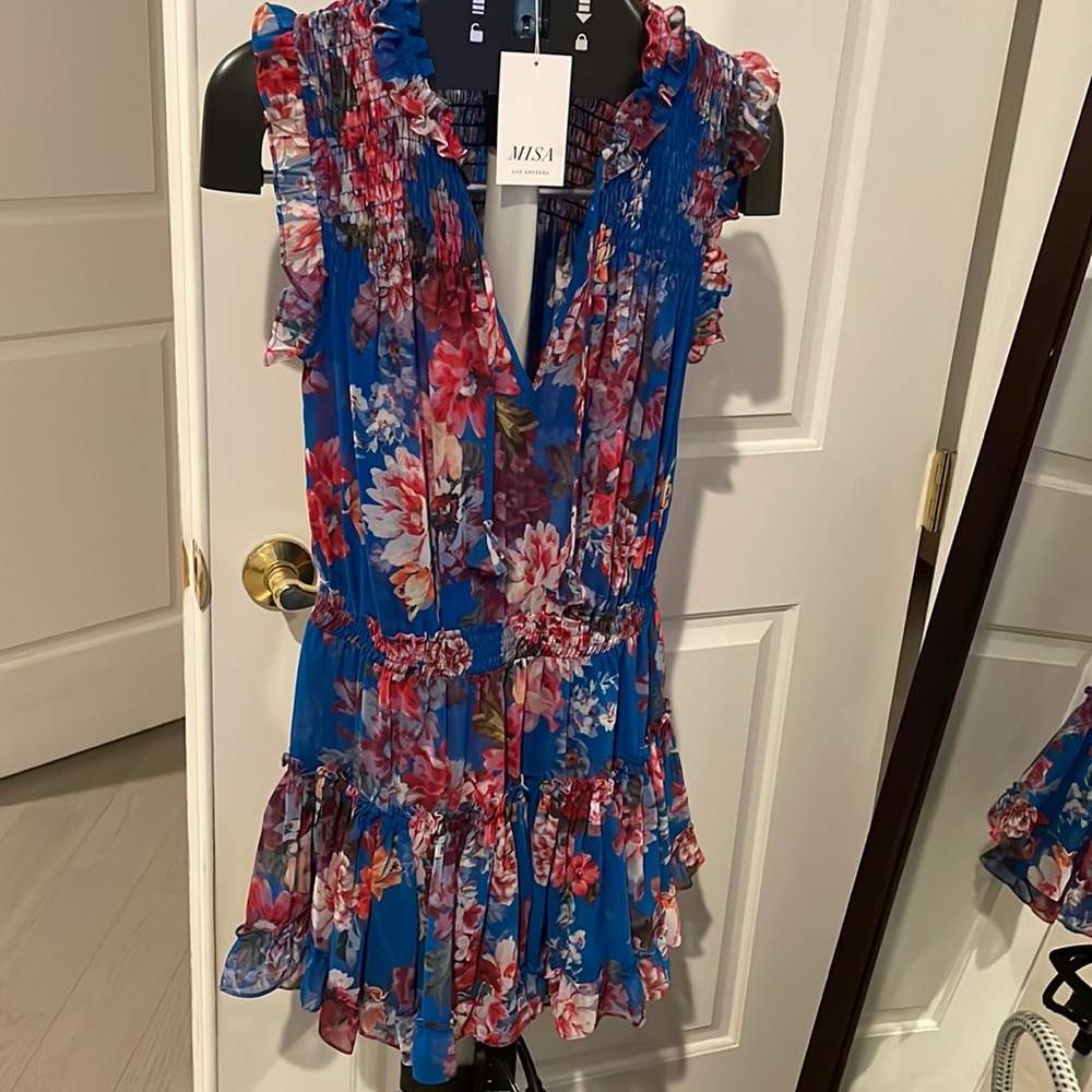 MISA dress medium. Blue floral